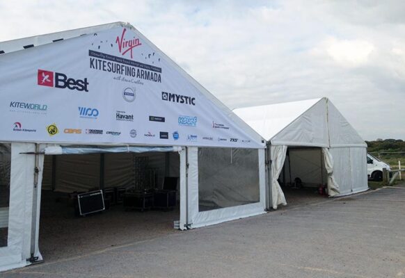 Corporate kitesurfing event marquee | Lewis Marquees
