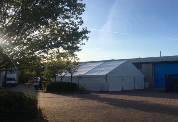 exterior of a wedding marquee