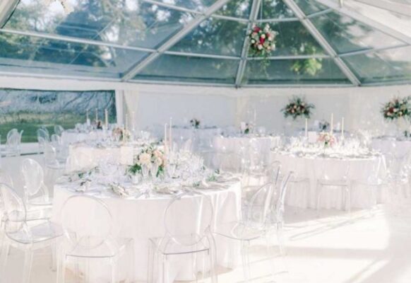 interior wedding marquee