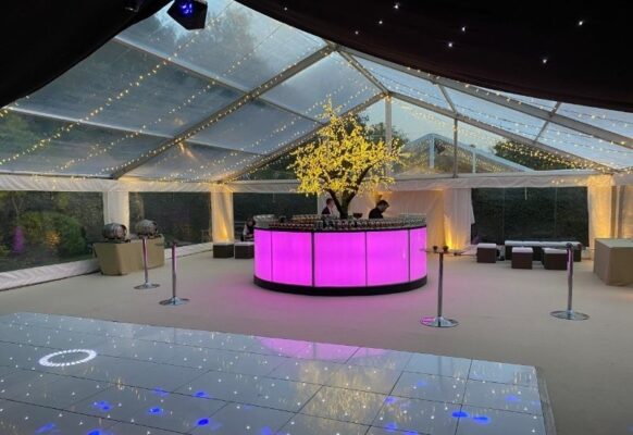 interior marquee setup