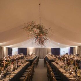 interior of a marquee setup