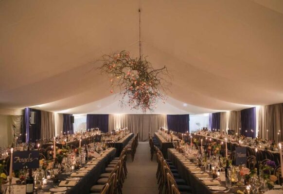 interior of a marquee setup